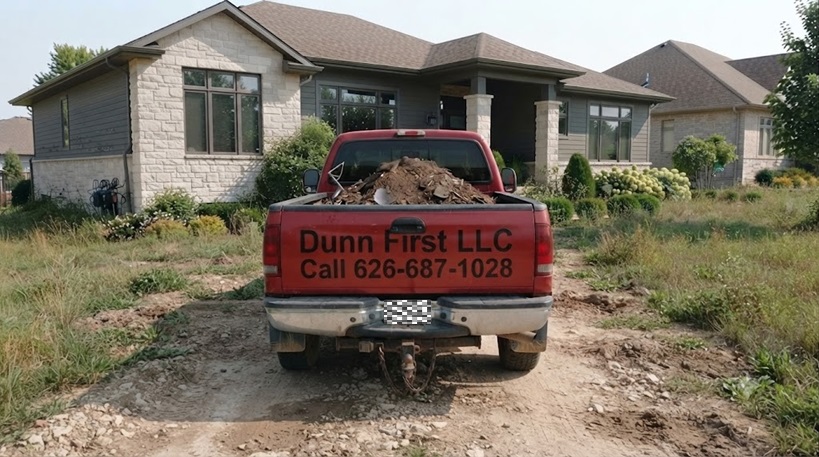 Dunn First team operating heavy machinery on a construction site